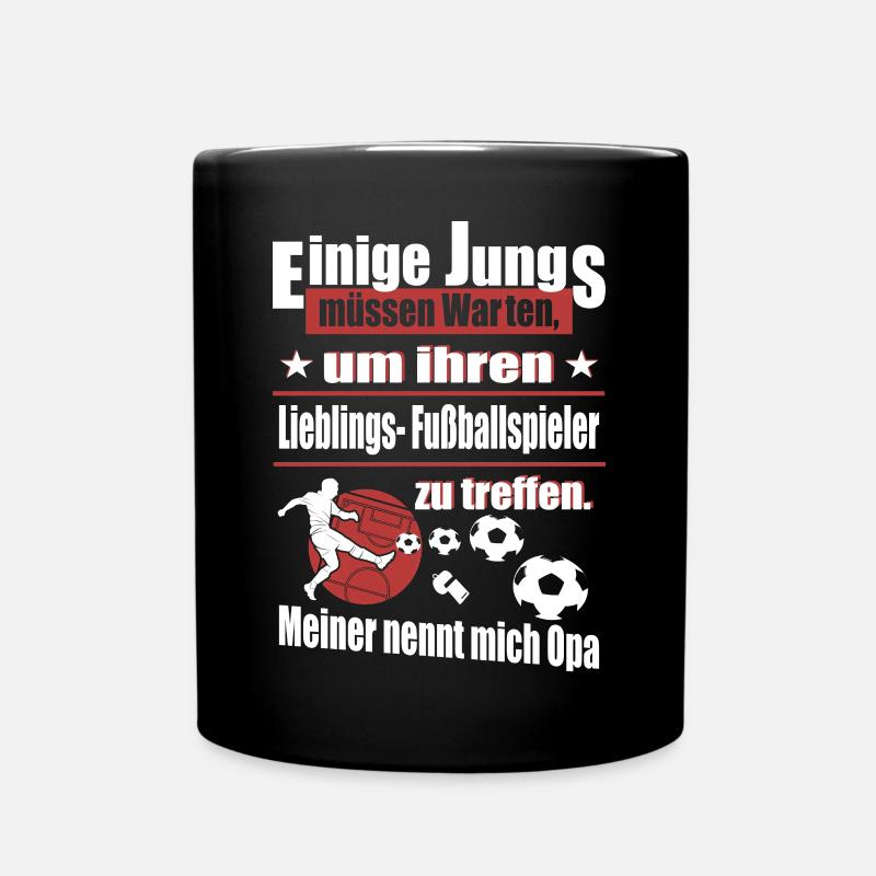 Fußball Opa - Tasse einfarbig - Schwarz