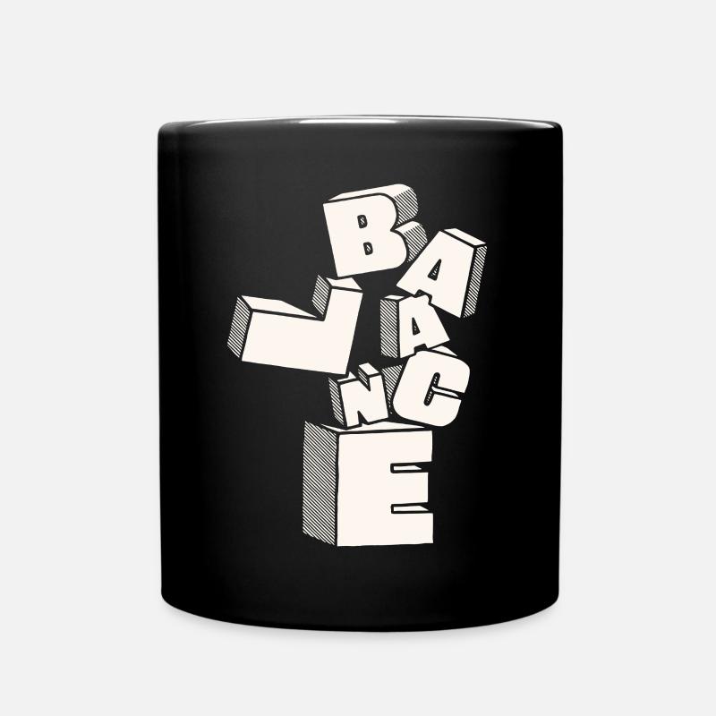 Équilibre en lettres 3D - Mug uni - noir