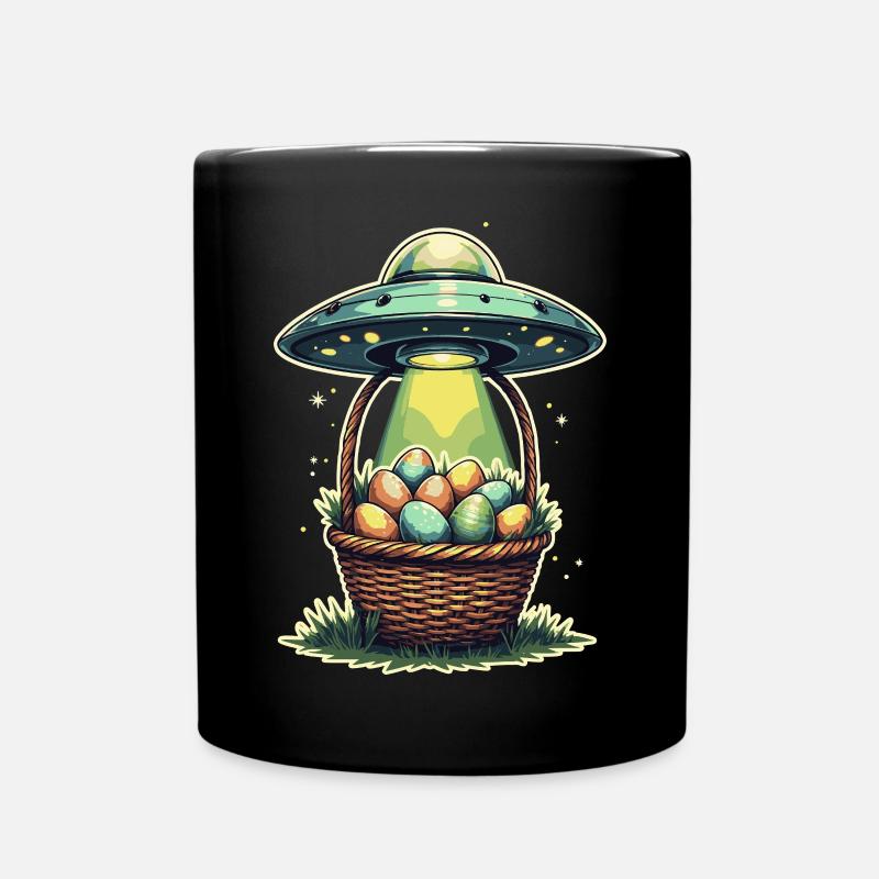 Conception d’enlèvement d’oeuf de Pâques extraterrestre - Mug uni - noir