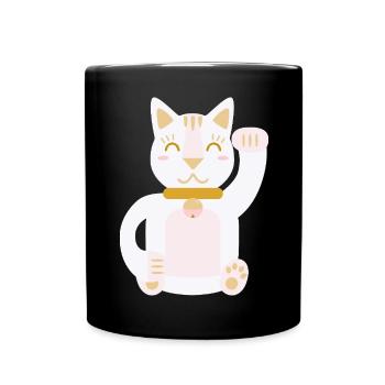 Maneki Neko L Chat porte-bonheur - Mug uni - noir - Devant