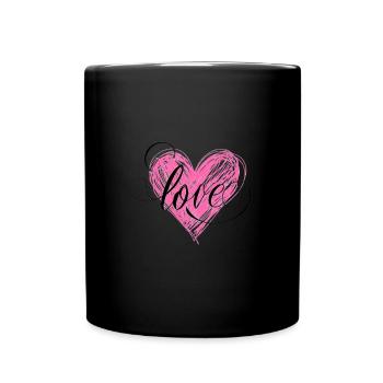 amour - Mug uni - noir - Devant