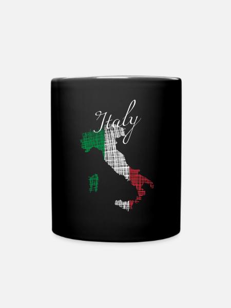 Italienische Silhouette mit Script - Tasse einfarbig - Schwarz