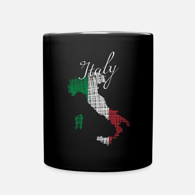 Italienische Silhouette mit Script - Tasse einfarbig - Schwarz