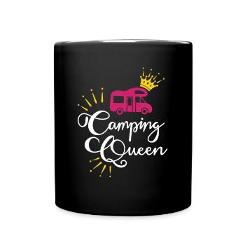 Camping Queen Wohnmobil - Tasse einfarbig - Schwarz - Vorne