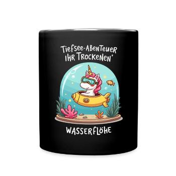 Aquarium Licorne - Mug uni - noir - Devant
