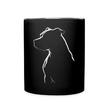 Pitbull Silhouett - Mug uni - noir - Devant