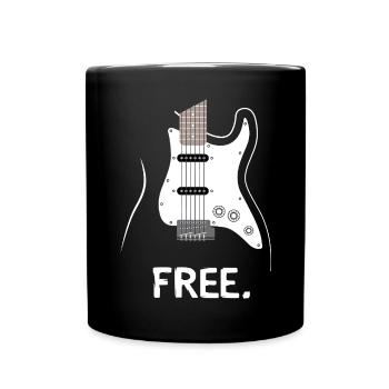 Guitare électrique Free Rock Music Design - Mug uni - noir - Devant