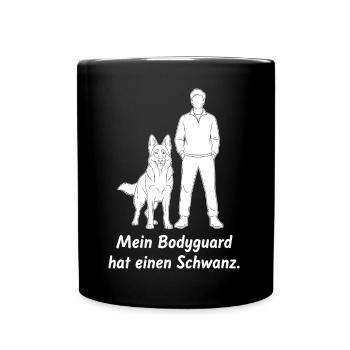 Mon garde du corps a une bite. - Mug uni - noir - Devant