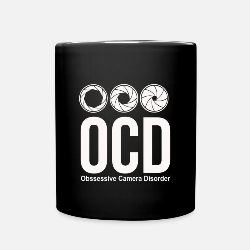 ocd photographer funny - Full Colour Mug - black