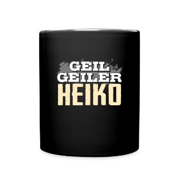 HEIKO - geil - Tasse einfarbig - Schwarz - Vorne