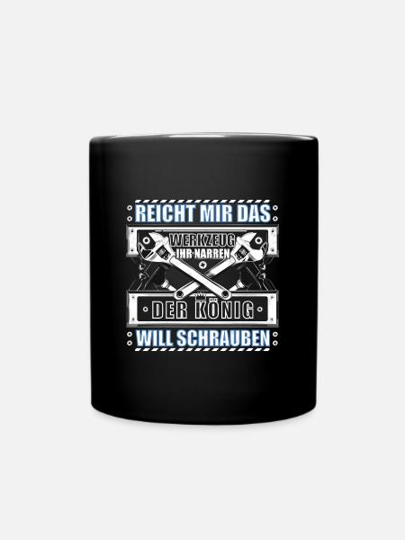 Werkstatt Mechaniker Schrauber - Tasse einfarbig - Schwarz