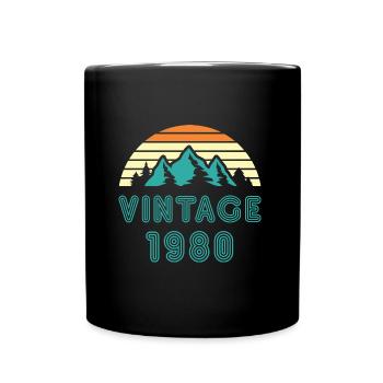 1980 - Tasse einfarbig - Schwarz - Vorne