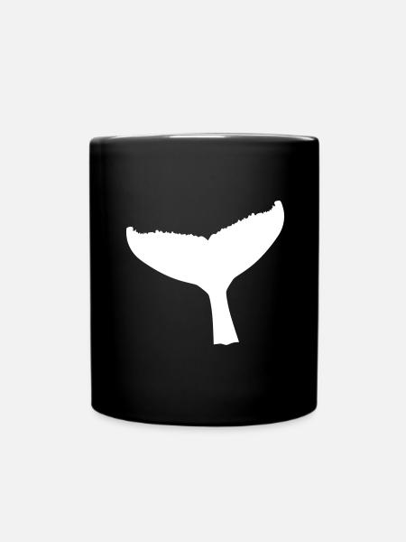 Walflosse - Tasse einfarbig - Schwarz