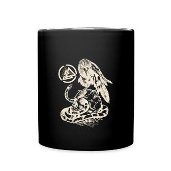 Midgard Odin Skull - Full Colour Mug - black - Front