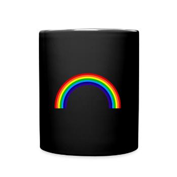 LGBT - Regenbogen rainbow - Tasse einfarbig - Schwarz - Vorne