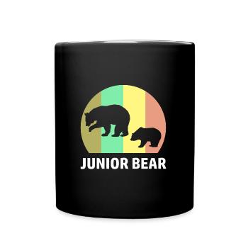 Papa und Sohn Partnerlook - Tasse einfarbig - Schwarz - Vorne