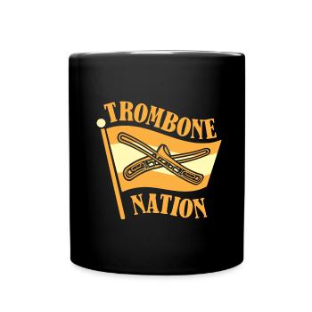Posaune - Tasse einfarbig - Schwarz - Vorne