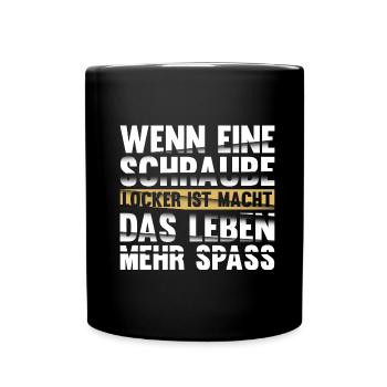 Sarkusmus Spruch Schwarzer Humor Lustiges Ironie - Tasse einfarbig - Schwarz - Vorne