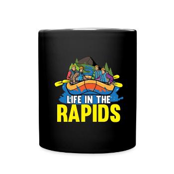 Rafting Wildwasser Kanu Kajak - Tasse einfarbig - Schwarz - Vorne