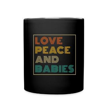 Hebamme Geburtshelfer - Tasse einfarbig - Schwarz - Vorne