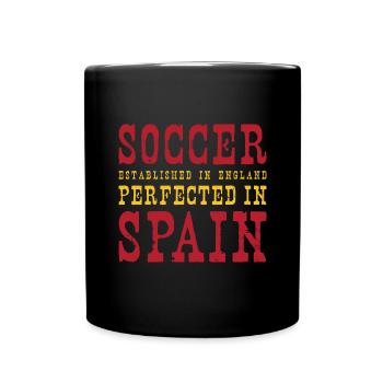 Spain Soccer Spanish Football España Futbol - Tasse einfarbig - Schwarz - Vorne