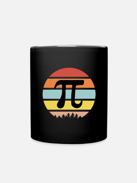 Vintage Math Retro Pi - Tasse einfarbig - Schwarz