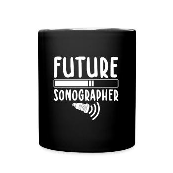 Sonografie Arzt | Sonograph Ultraschall Geschenke - Tasse einfarbig - Schwarz - Vorne