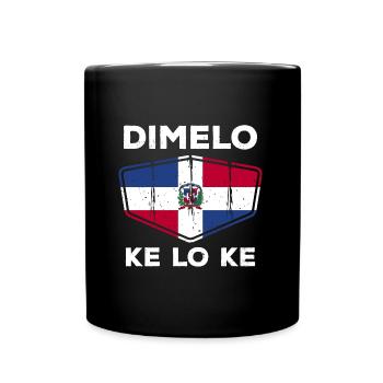 Dominikanische Republik - Tasse einfarbig - Schwarz - Vorne