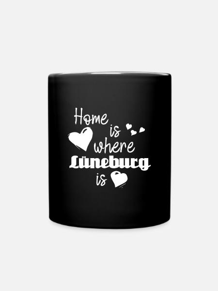Zuhause in Lüneburg - Home is where Lüneburg is - Tasse einfarbig - Schwarz