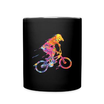 BMX Colorful Paint Graphic Biker Freestyle Racing - Mug uni - noir - Devant