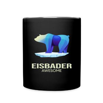 Eisbader Natation hivernale « Eisbär-Eisbader » - Mug uni - noir - Devant