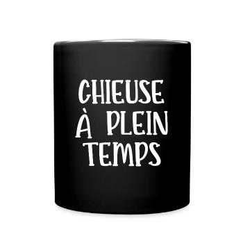 chieuse à plein temps - Mug uni - noir - Devant