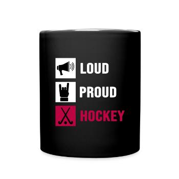 Amateur de hockey Hockey sur gazon Produits dérivés de hockey Terrain de hockey - Mug uni - noir - Devant