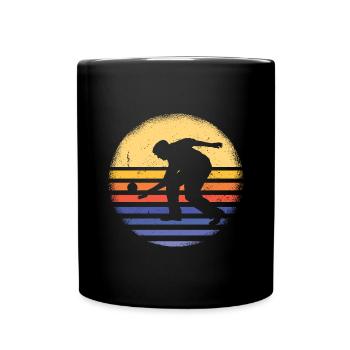 Sport Rétro Sunset Bocce - Mug uni - noir - Devant