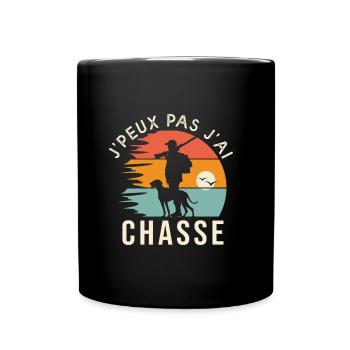 chasse je peux pas jai chasse humour pour chasseur - Mug uni - noir - Devant