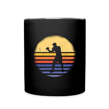 Sport Retro Sunset Boxing - Full Colour Mug - black - Front