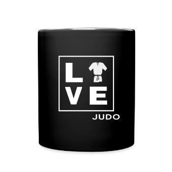 Judoka Judo Kampfsport JUDO-love - Tasse einfarbig - Schwarz - Vorne