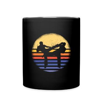Sport Rétro Sunset Taekwondo - Mug uni - noir - Devant
