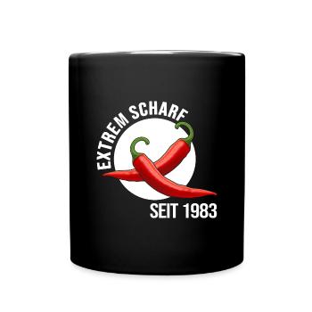 1983 anniversaire fête extrêmement épicée - Mug uni - noir - Devant