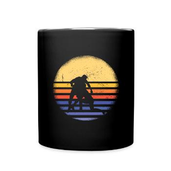 Sports Retro Sunset Wrestling - Mug uni - noir - Devant