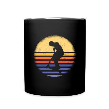 Sport Retro Sunset Scooter - Full Colour Mug - black - Front