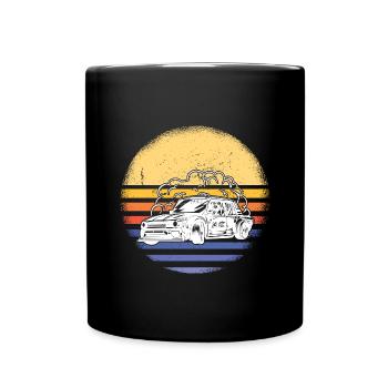 Sport Retro Sunset Drifting - Tasse einfarbig - Schwarz - Vorne