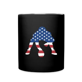 Sport Us Flag American Football - Full Colour Mug - black - Front