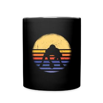 Sport Retro Sunset Football Américain - Mug uni - noir - Devant