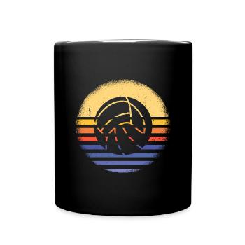 Sport Retro Sunset Netball - Tasse einfarbig - Schwarz - Vorne