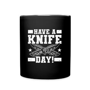Collecting knives - Full Colour Mug - black - Front