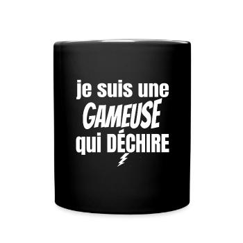 gameuse qui déchire - Mug uni - noir - Devant