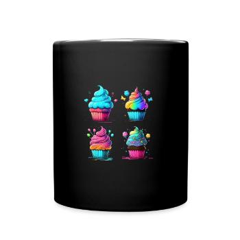 LECKERE CUPCAKES - Tasse einfarbig - Schwarz - Vorne