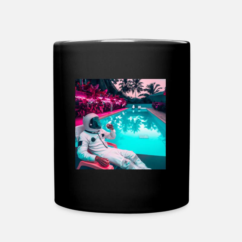 Astronaut Pool - Tasse einfarbig - Schwarz