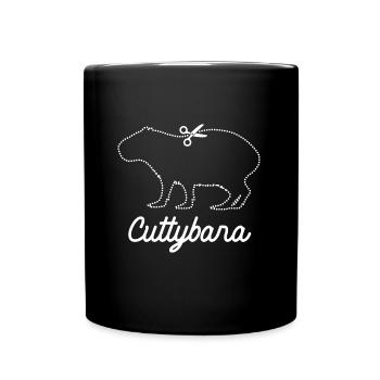 Cuttybara - Mignon Capybara Pun style découpé - Mug uni - noir - Devant